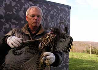 Hitchcock Hawkwatch Banding photo by Janis Paseka